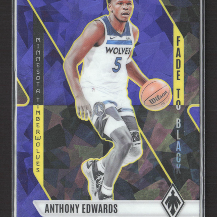 2024 Panini Phoenix Fade to Black Anthony Edwards #19 Blue Ice