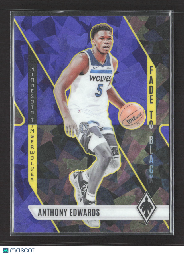 2024 Panini Phoenix Fade to Black Anthony Edwards #19 Blue Ice