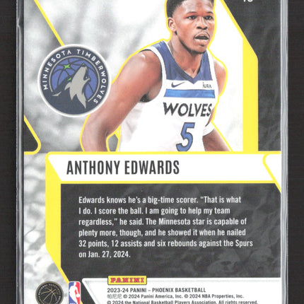 2024 Panini Phoenix Fade to Black Anthony Edwards #19 Blue Ice