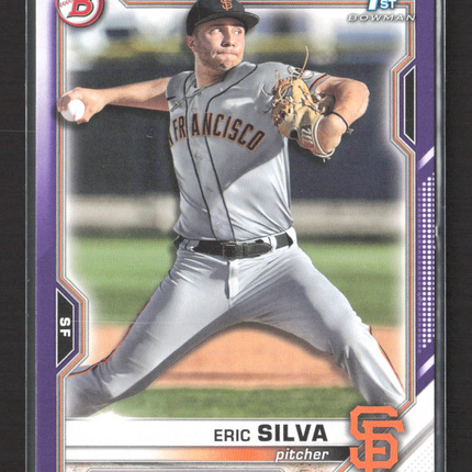 2021 Bowman Draft Eric Silva #BD-162 Purple 131/250 1st Bowman