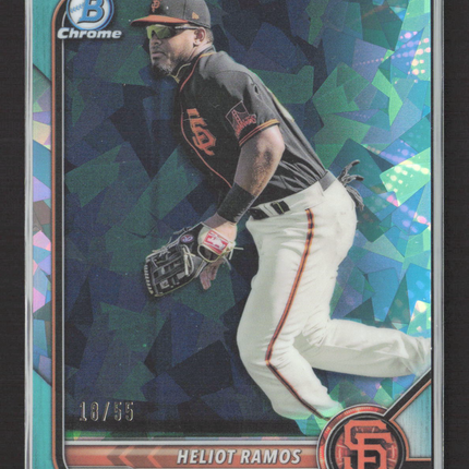 2022 Bowman Chrome Sapphire Edition Heliot Ramos #BCP-35 18/55 Aqua