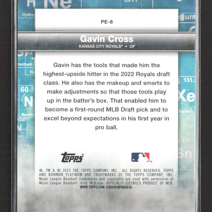 2023 Topps Bowman Platinum Precious Elements Gavin Cross #PE-8 Purple 237/250