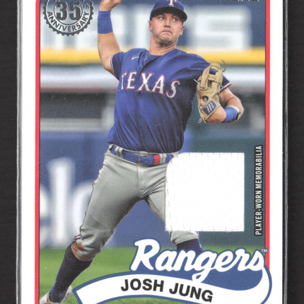 2024 Topps Series One 1989 Topps Baseball Relic Josh Jung #89BR-JJ Jersey