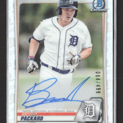 2020 Bowman Chrome Bryant Packard #CPA-BP Refractor Auto /499