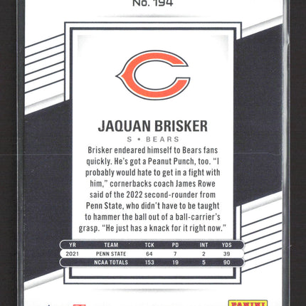 2022 Panini Donruss Elite Jaquan Brisker #194 RC 169/999