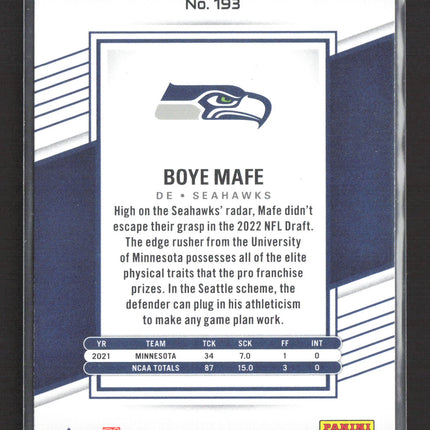 2022 Panini Donruss Elite Boye Mafe #193 838/999 RC