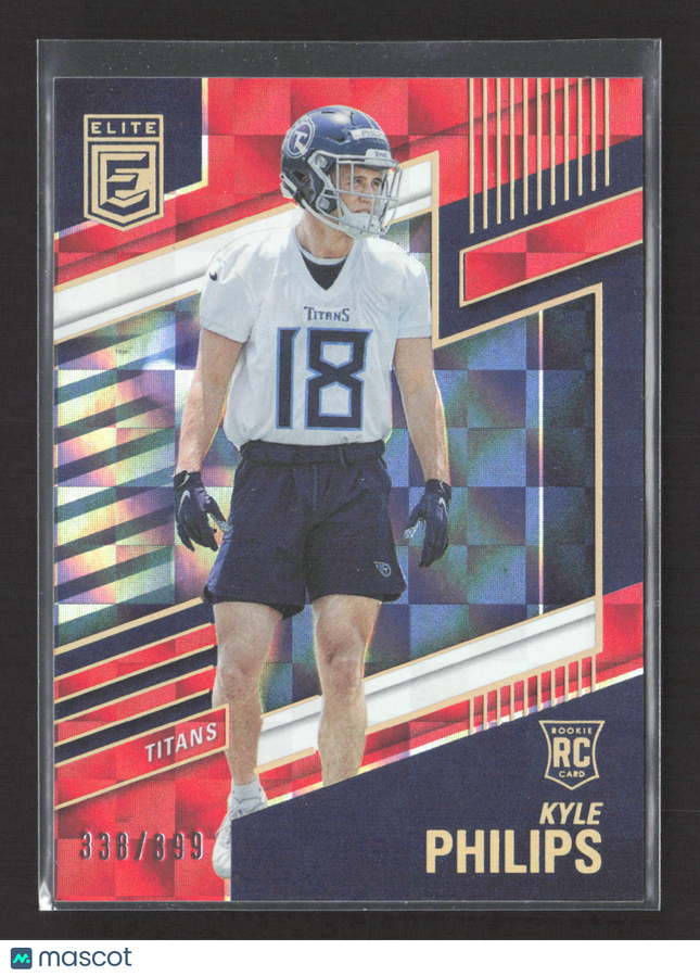 2022 Panini Donruss Elite Football Kyle Philips #170 Red RC 338/399