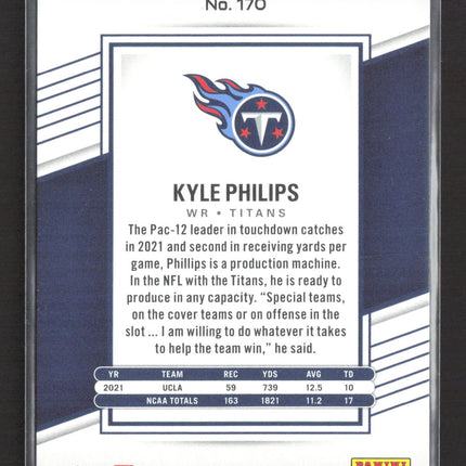 2022 Panini Donruss Elite Football Kyle Philips #170 Red RC 338/399