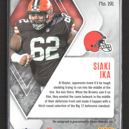 2023 Panini Phoenix Football Siaki Ika #191 RC Auto