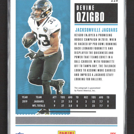 2020 Panini Contenders Football Devine Ozigbo #216 RC Auto