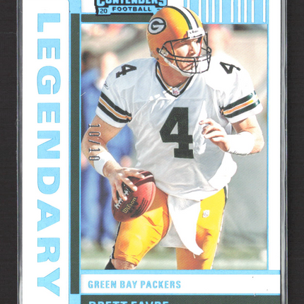 2023 Panini Contenders Football Legendary Brett Favre #LGD-BFA Platinum 10/10
