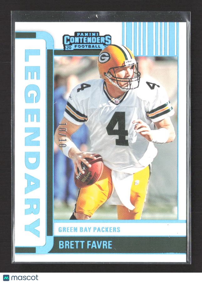 2023 Panini Contenders Football Legendary Brett Favre #LGD-BFA Platinum 10/10