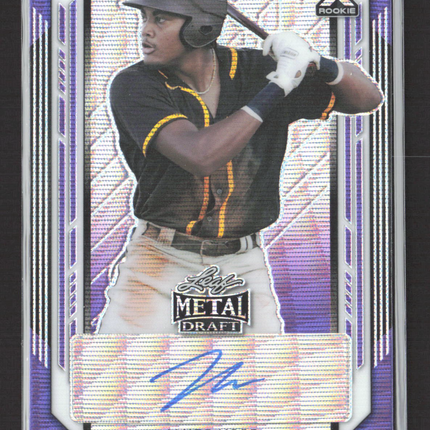 2021 Leaf Metal Draft James Wood #BA-JW2 Purple RC 12/15 auto