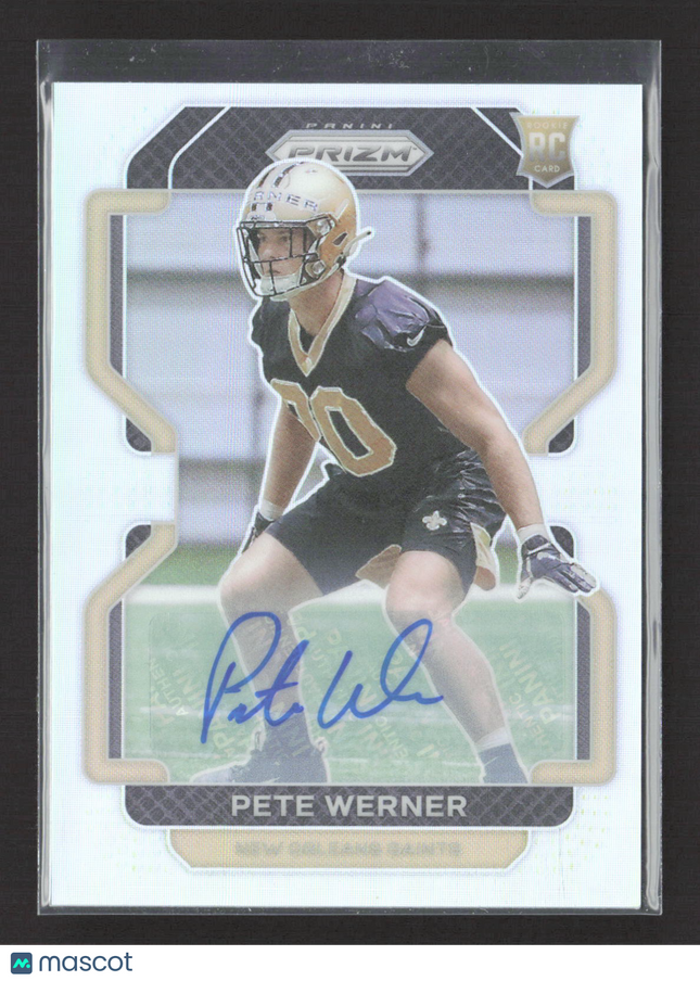 2021 Panini Prizm Pete Werner #391 Auto Silver