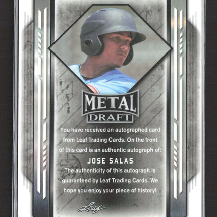 2021 Leaf Metal Draft Jose Salas #BA-JS1 Prismatic RC Auto
