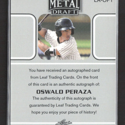 2021 Leaf Metal Draft Oswald Peraza #LA-OP1 Prismatic
