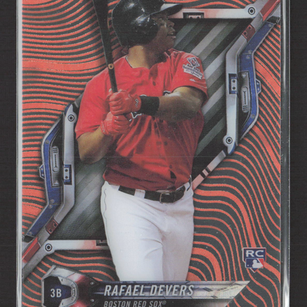 2018 Topps High Tek Rafael Devers #HT-RD Orange Magma Diffractor RC /25