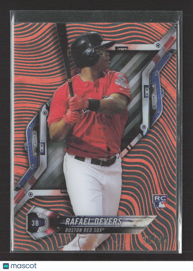 2018 Topps High Tek Rafael Devers #HT-RD Orange Magma Diffractor RC /25