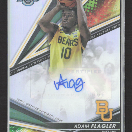 2023 Topps Bowman University's Best Adam Flagler #BOA-AF Refractor Auto