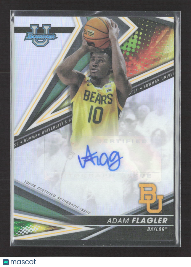 2023 Topps Bowman University's Best Adam Flagler #BOA-AF Refractor Auto