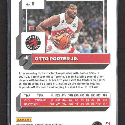 2023 Panini Donruss Optic Prizm Otto Porter Jr. #6 Photon