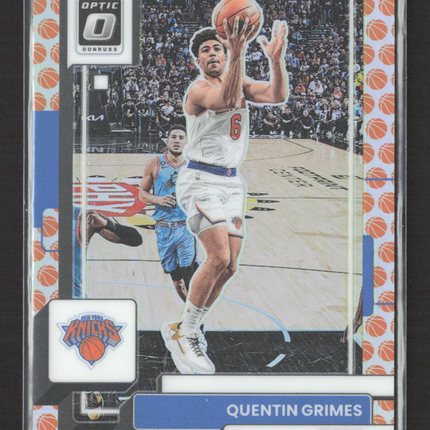 2023 Panini Donruss Optic Basketball Quentin Grimes #2 Basketball Prizm
