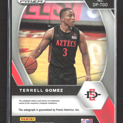 2021 Panini Prizm Draft Picks Terrell Gomez #DP-TGO Mosaic RC Auto