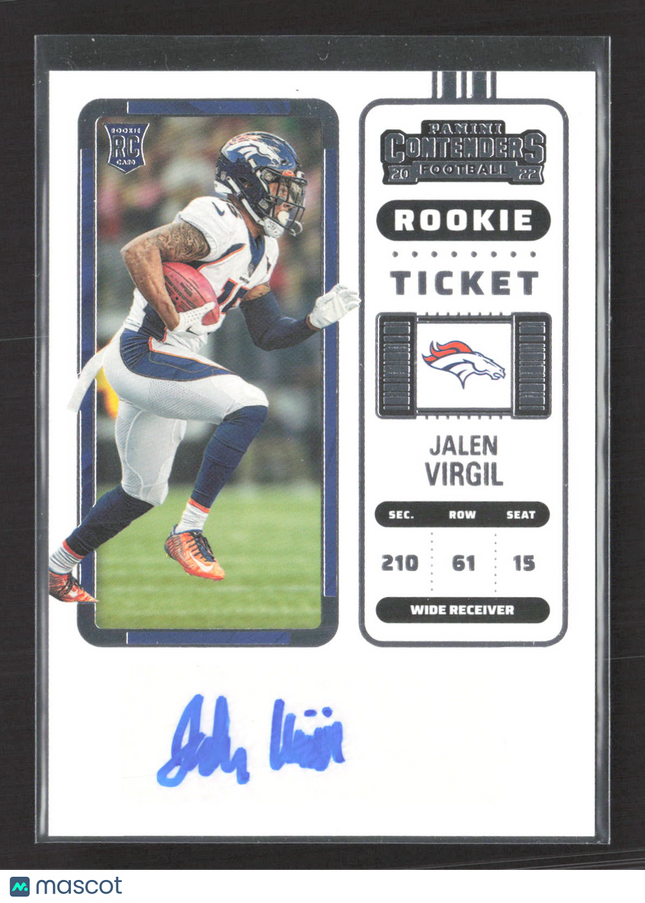 2023 Panini Contenders Football Jalen Virgil #270 RC Auto