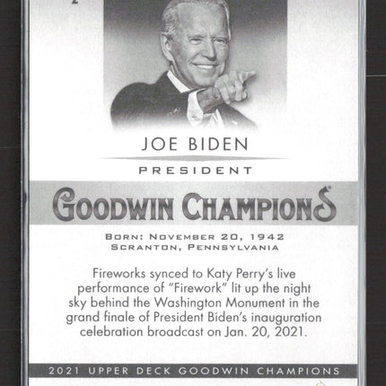 2021 Upper Deck Goodwin Champions #2 Joe Biden