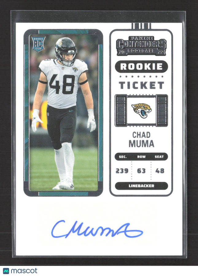 2023 Panini Contenders Football Chad Muma #181 RC Auto