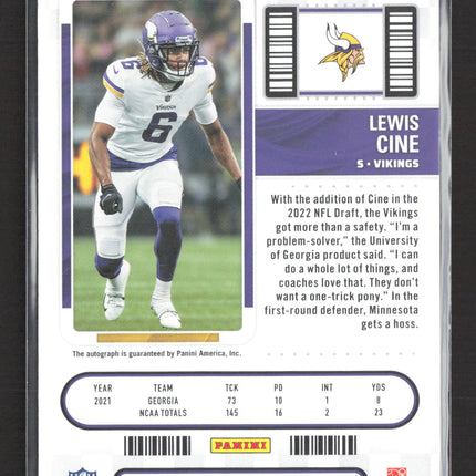 2023 Panini Contenders Football Lewis Cine #161 Auto