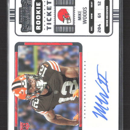 2023 Panini Contenders Mike Woods #245 RC Auto