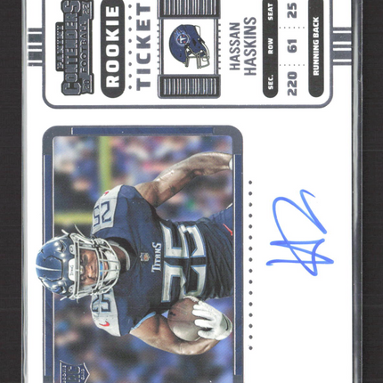 2023 Panini Contenders Rookie Ticket Hassan Haskins #119 Auto