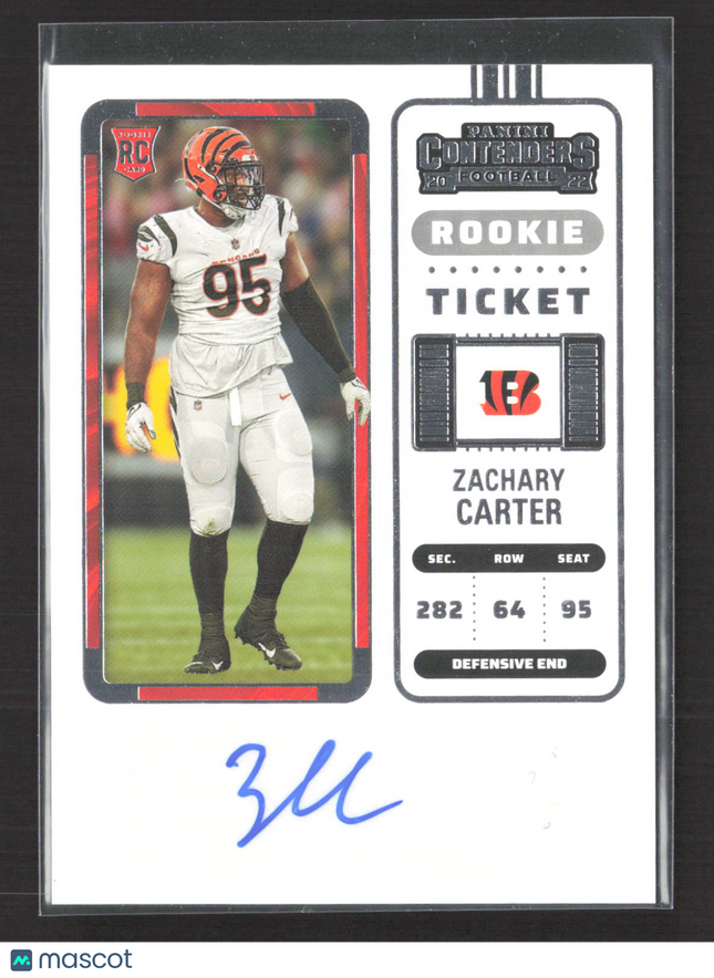 2023 Panini Contenders Football Zachary Carter #195 RC Auto
