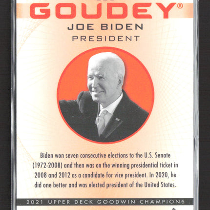 2021 Upper Deck Goodwin Champions Goudey Joe Biden 307/399 #G23