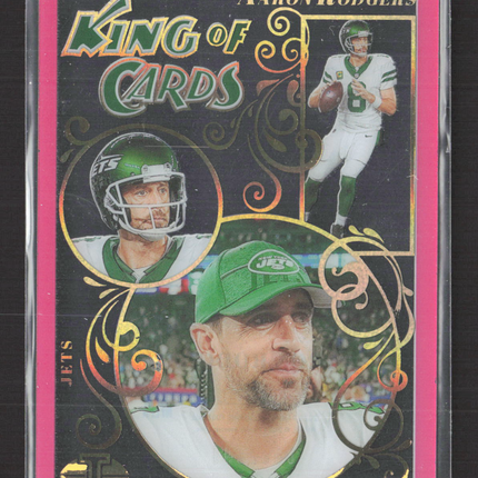 2024 Panini Illusions King of Cards Aaron Rodgers #1 Pink 066/399