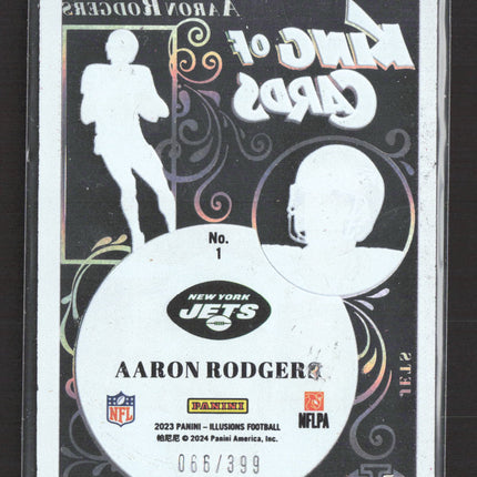 2024 Panini Illusions King of Cards Aaron Rodgers #1 Pink 066/399