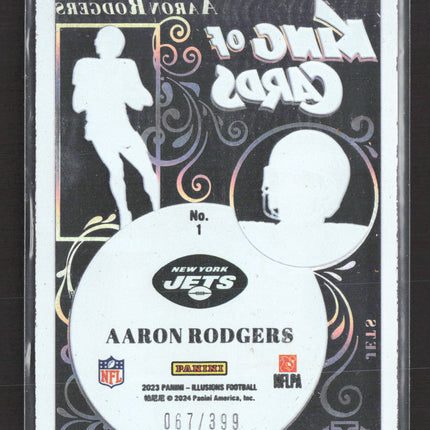 2024 Panini Illusions King of Cards Aaron Rodgers #1 Pink 067/399
