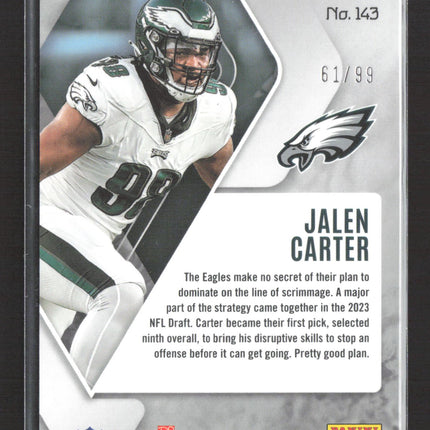 2023 Panini Phoenix Jalen Carter #143 61/99 RC
