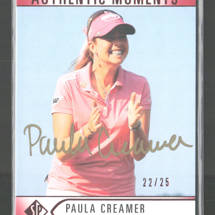 2011 Upper Deck SP Authentic Golf Moments Paula Creamer #61 Red Foil /25 Auto