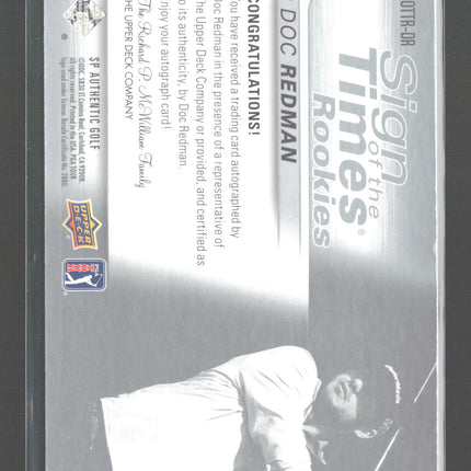 2021 Upper Deck SP Authentic Sign of the Times Rookies Doc Redman #SOTTR-DR Auto