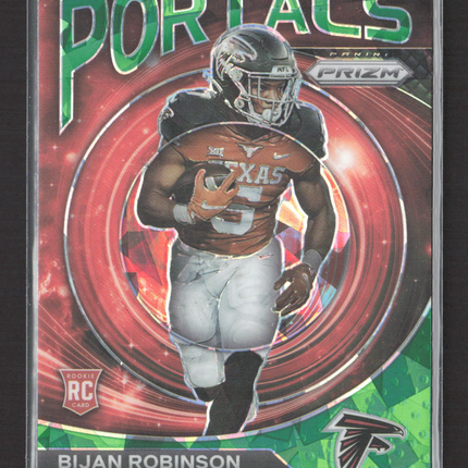 2023 Panini Prizm Portals Bijan Robinson #PO-8 Green RC