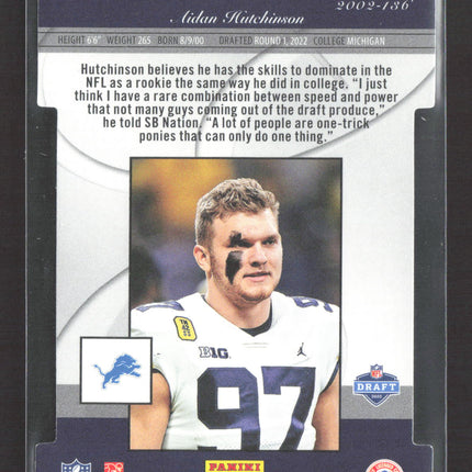 2022 Panini Donruss Elite Status Aidan Hutchinson #2022-136 Gold 26/97