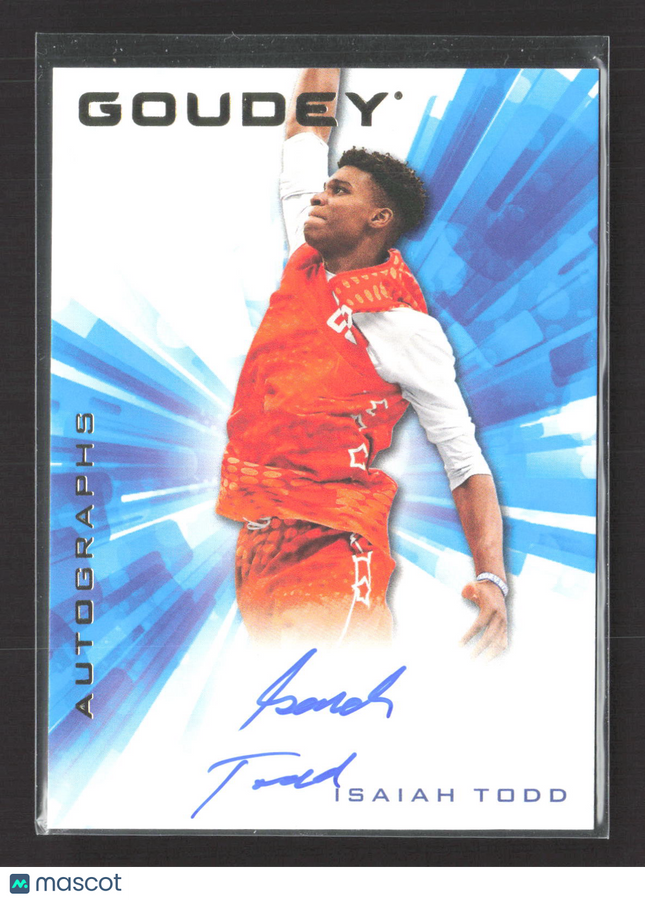 2021 Upper Deck Goodwin Champions Goudey Isaiah Todd #GA-IT Auto