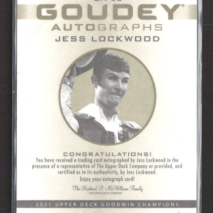 2021 Upper Deck Goodwin Champions Goudey Jess Lockwood #GA-JL Autograph