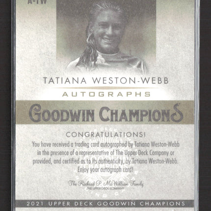 2021 Upper Deck Goodwin Champions Tatiana Weston-Webb #A-TW Autograph