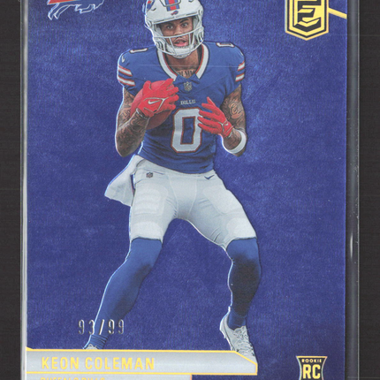 2024 Panini Donruss Elite Keon Coleman #166 RC 93/99