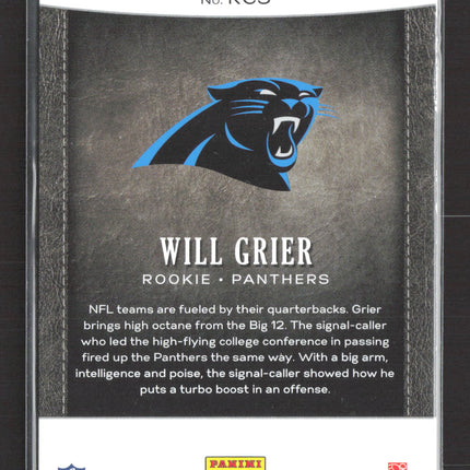 2019 Panini Black Friday Will Grier #RC5
