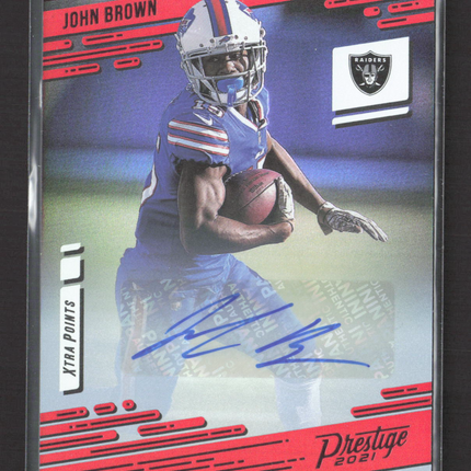 2021 Panini Prestige John Brown #139 Xtra Points Red Auto