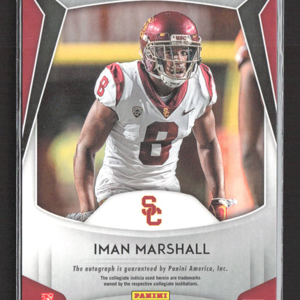 2019 Panini Prizm Draft Picks Iman Marshall #226 RC Auto